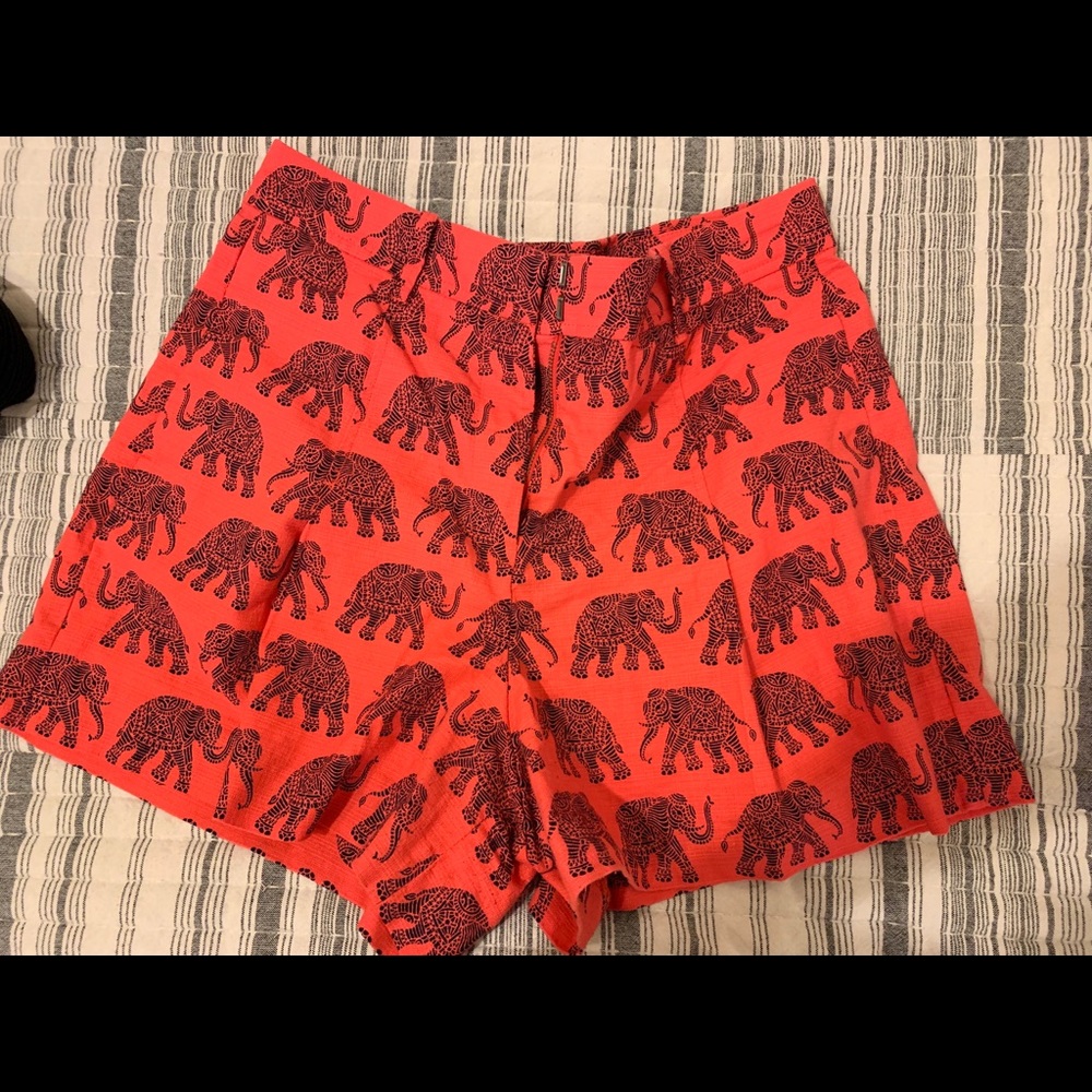 J.Crew elephant patterned shorts